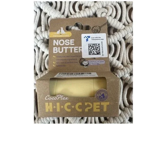 HICC PET Dog Cat Nose Balm Soothes Repairs Moisturizes Dry Cracked Nose .21 Oz