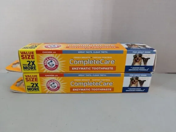 2 Arm & Hammer Complete Care Enzymatic Dog Toothpaste 6.2 oz Exp 9/27 -0125T19
