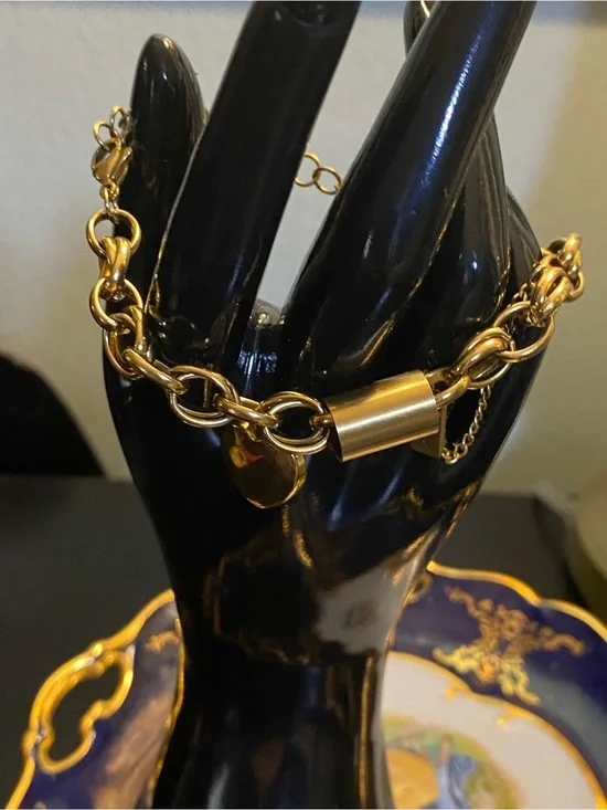 Brass Chain Link Bracelet - Women's Jewelry