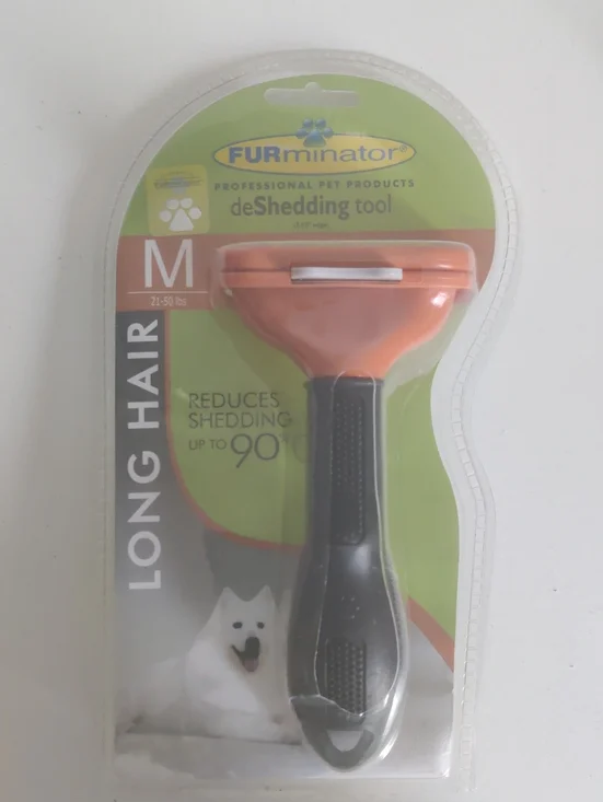FURminator deShedding Tool for Men Grooming - Orange and Black