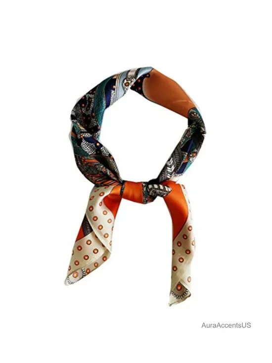 Satin Scarf Medium Square Head Scarf 27.5 x 27.5 inches
