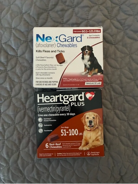 Nexgard 60-122 lbs & hearygard plus 55-100 lbs  BUNDLE SALE