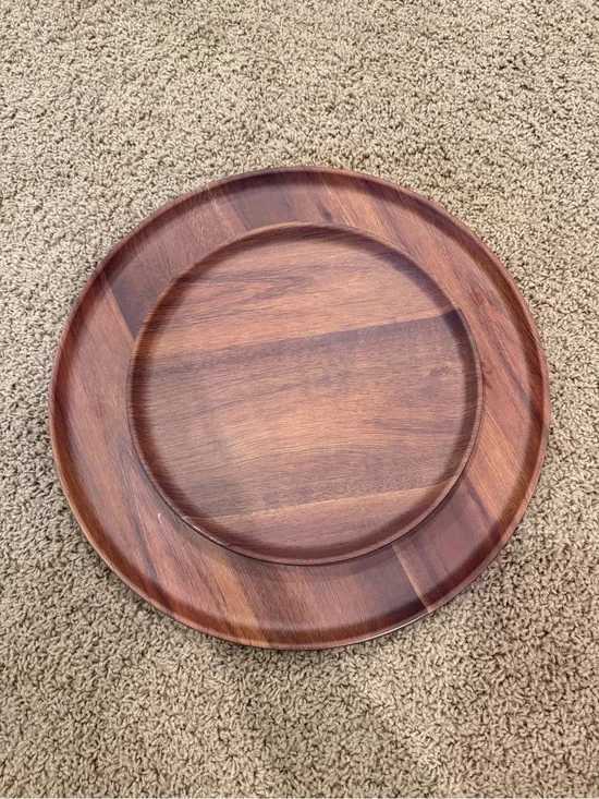 Crate & Barrel Melamine Wood-look Set of 2 Serving Trays