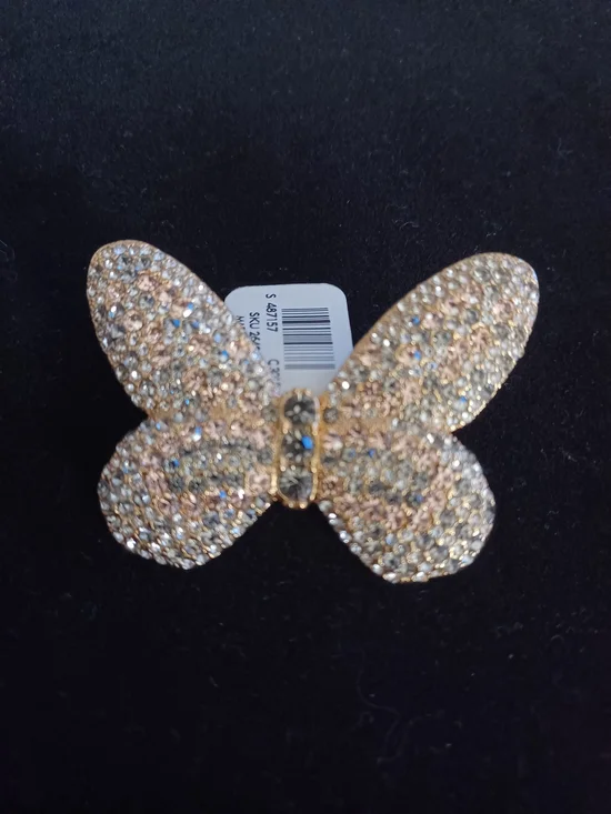 Ann Taylor NWT Gold Butterfly Crystal Brooch - Sparkling Women's Jewelry