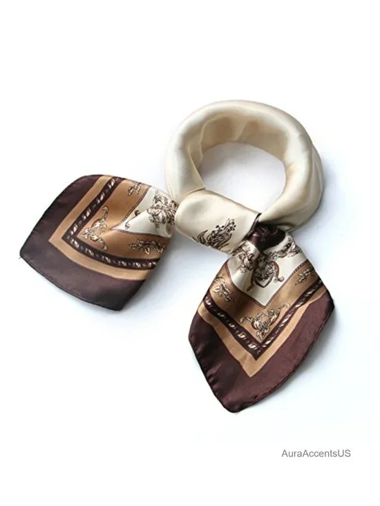Satin Silk Feeling Square Neck Scarf Head Hair Wrap Kerchief