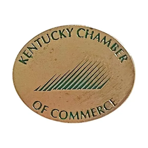 Ky Chamber of Commerce Commonwealth of Kentucky Green Gold Lapel Pin