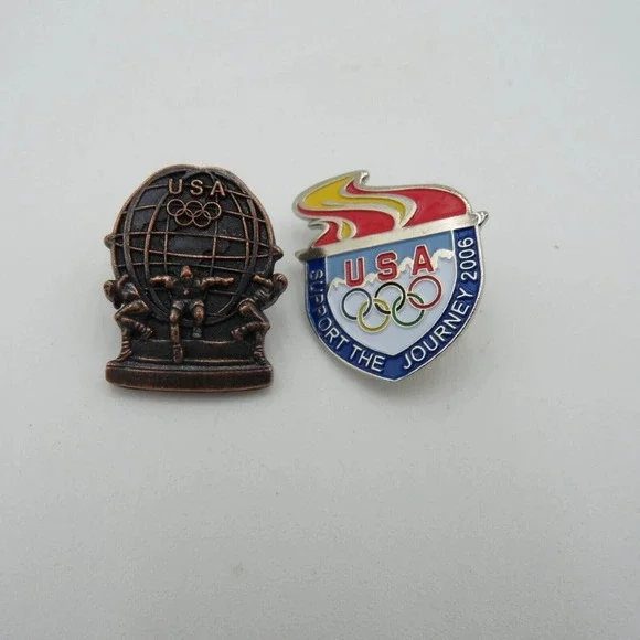 USA Olympic Pins Lot 2006 Support the Journey AMINCO VISA Souvenir‎