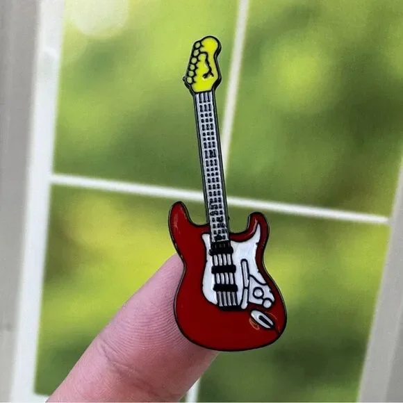 Electric Guitar Rock Enamel Pin/ Brooch