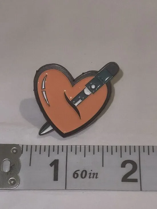 Heart Halloween Horror Pin Brooch