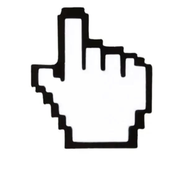 Pixelated Facebook Pointer Finger Pin Brooch