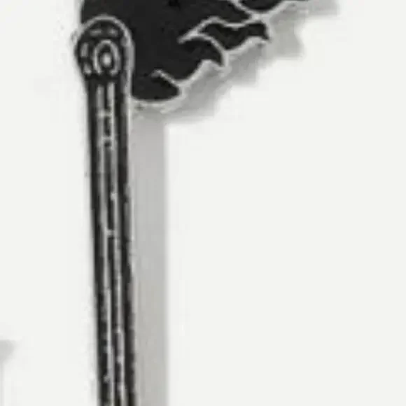 Black Match on Fire Pin Brooch