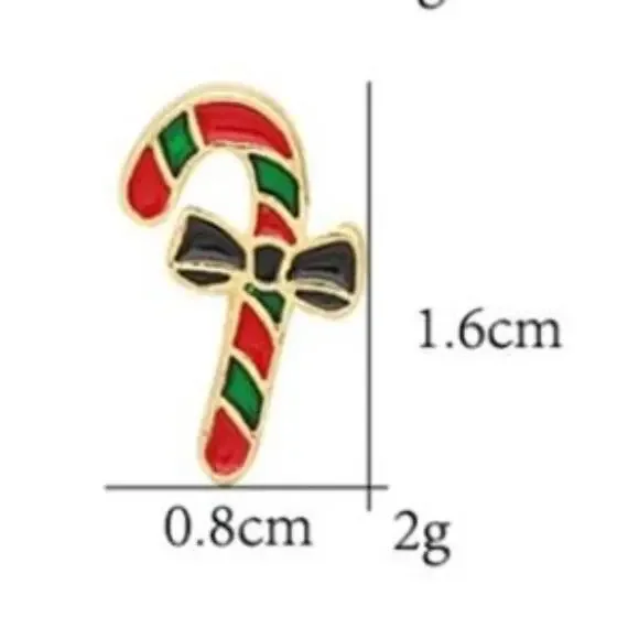 Candy Cane Pin Brooch Christmas