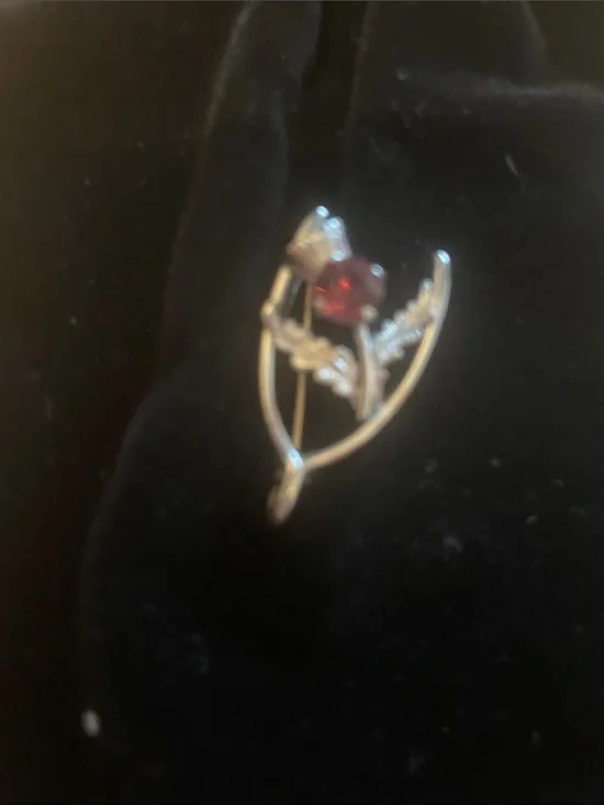 Vintage mizpah Scottish thistle wishbone broach