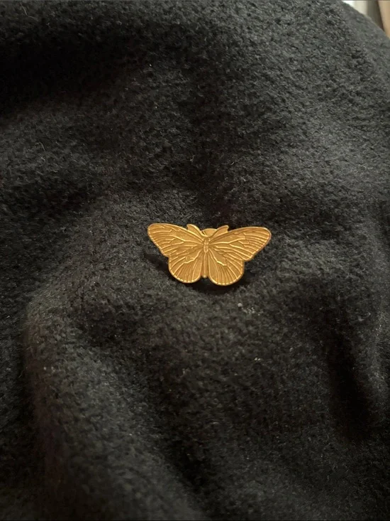 vintage Terryberry 24K gold-plated butterfly pin