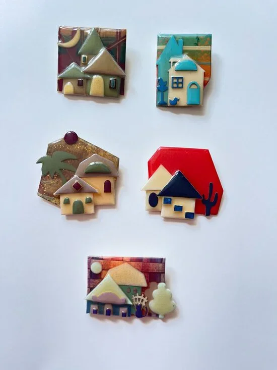 Vintage Lucinda House Pins Lot of 5