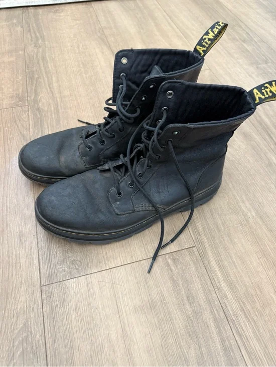 Dr. Martens Black Leather 8-Eye Lace-Up Boots