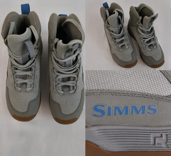 Simms Flats Sneaker Wading Boots Men's 9.5 D Grey Boulder #W5262
