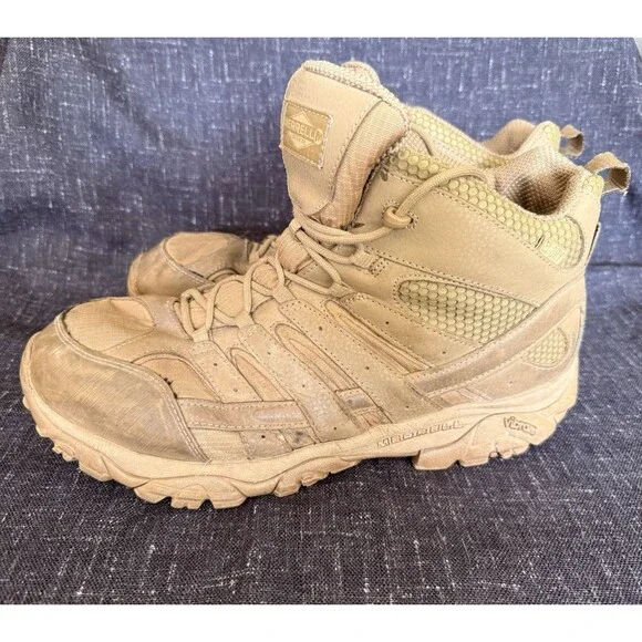 Merrell Men's Moab 2 Mid Tactical Waterproof Coyote Boot Size 13