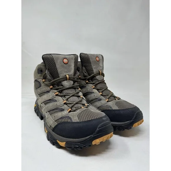 Merrell Moab 2 Mid Trail Hiking Boots Mens Size 14 Gray Suede Vibram J06045