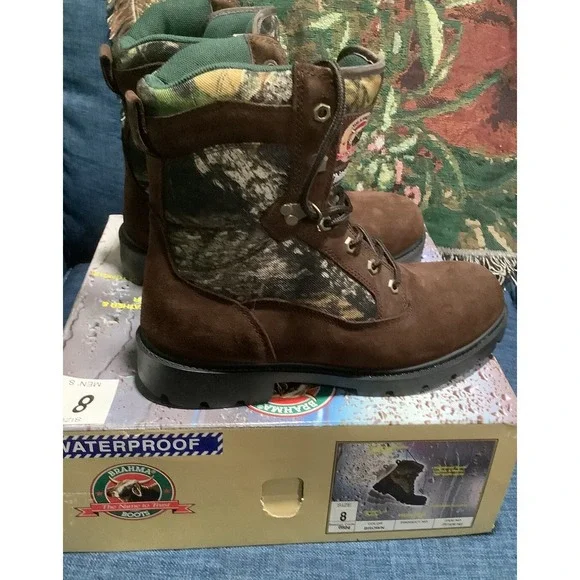 BRAHMA Thinsulate Waterproof Camouflage Hunter Boots Men 8