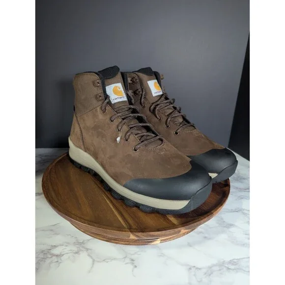 Carhartt FH5020 Men's Work Boots Brown Black Leather Lace Up Size 11.5 Rugged