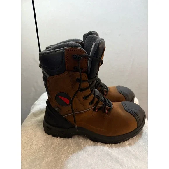 Red Wing Waterproof Work Boots Men's Brown‎ Leather Steel Toe Size 7 NWOT