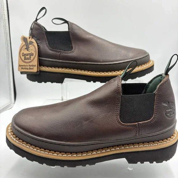 Georgia Boot Men's Georgia Giant Romeo Soft Toe Work Shoe Soggy Brown GR262 9 W