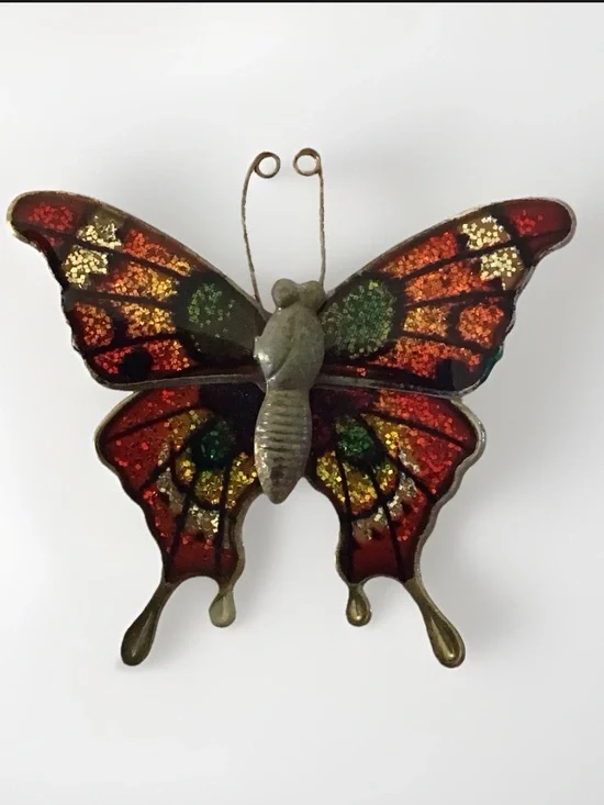 Vintage 1970s Butterfly Brooch Mexico