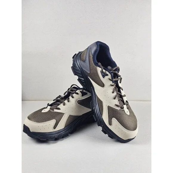Reebok Hyperium Work EH Steel Toe E-Wide Shoes Tan Blue Brown - NEW Open Box