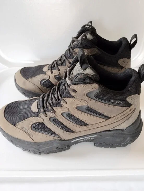 New Mens Sketchers Waterproof Relaxed Fit Terraform-Emmet Leather Hiking Boots