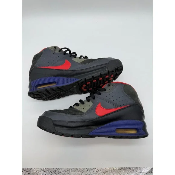 Nike Air Max 90 Boot Black Varsity Red Dark Charcoal  Mens 11.5