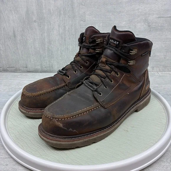Ariat Rebar Lift Work Boots Mens 13 EE Brown Leather Composite Toe 10046876
