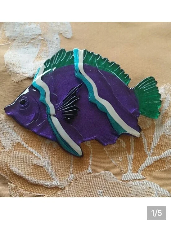 Tropical fish pin