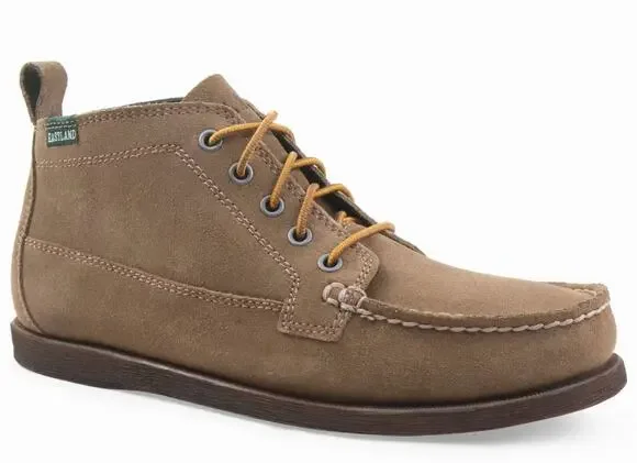 Eastland Mens Seneca Camp Moc Boots 13 NWT Tan Khaki Suede Lace Chukka Huckberry