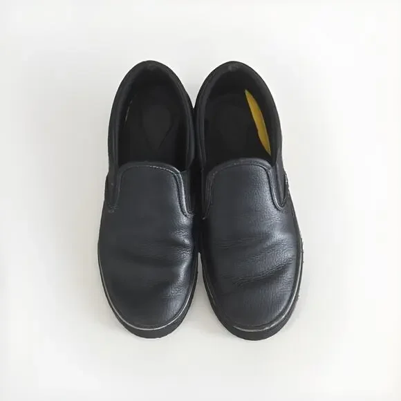 TredSafe Mens 7 Womens 8W Black Slip Resistant Work Shoes MNTR43SN003 Slip On