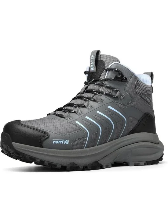 Men's Dark Grey Waterproof Shoes Casual Low Top Round Toe Non Slip Hiking Boot
