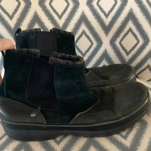 Sorel Men's Black Leather Boots‎ 12 🌸