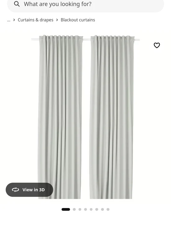 IKEA Light Gray Blackout Curtain Panels