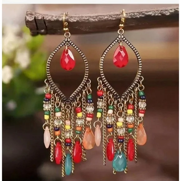 Bohemian Multicolor Dangle Earrings