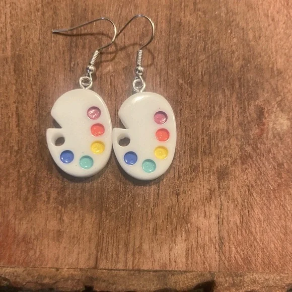 4/$25 Colorful Artist Palette Earrings. Super cute 🥰 brand new & never worn.