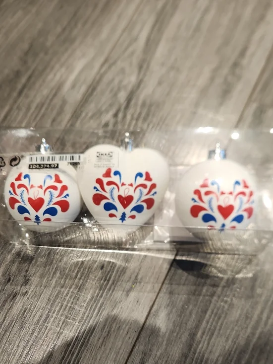 NWT IKEA Set Of 3 Christmas Ornaments