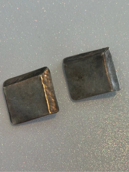 Vintage Sterling Silver Modernist Clip Earrings