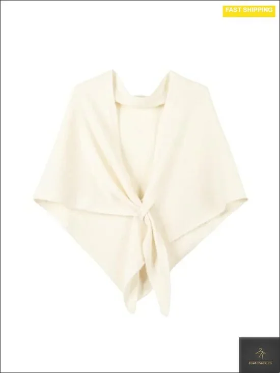 Knitted Triangle Shawl Wrap Scarf Soft Cashmere Blend Warm Winter
