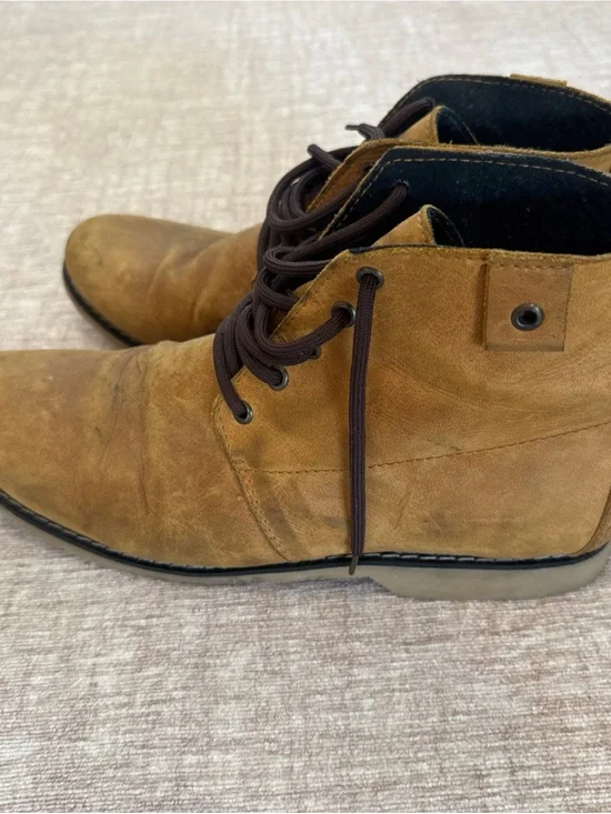 Men's Tan Leather Lace-Up Boots from South Africa