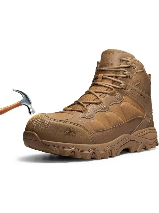 Men's Coyote Waterproof Shoes Casual High Top Steel Toe Non Slip Hiking Boots