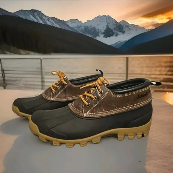 New! Kamik Yukon 3 Low Waterproof Boot Brown Leather Men's 10
