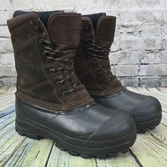 LACROSSE Pine‎ Top Boots 11” Men's Size 8 Brown Leather Suede Mid-Calf Insulated