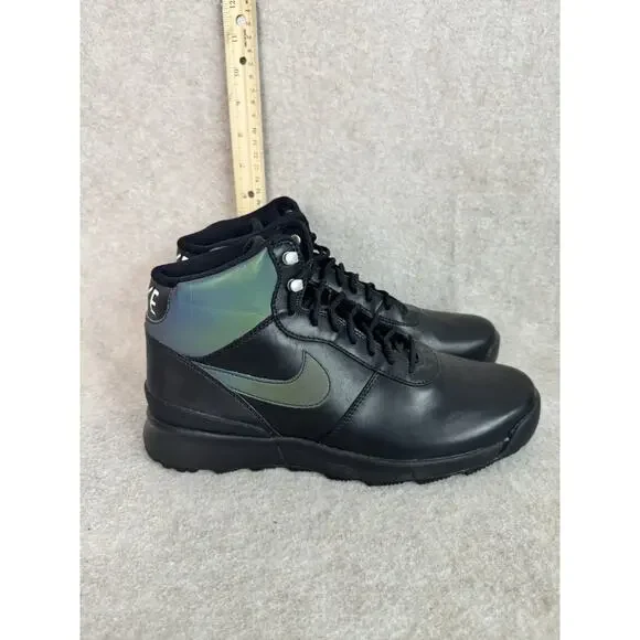 Nike ACG Manoa Leather Black Iridescent High Top Hiking‎ Boots Mens 806833-001