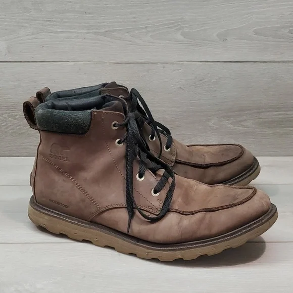 Sorel Mens Madson moc toe Leather High Top Sneakers Boots shoes sz 12