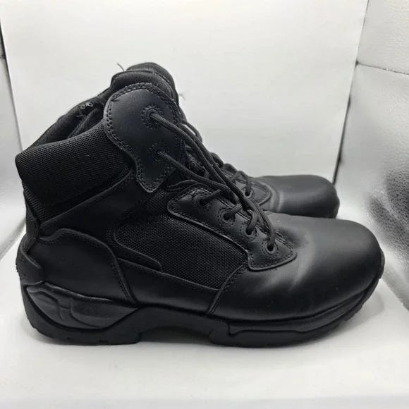 Nortiv8 Mens Military Tactical Boots Black Side Zip Work Combat Boots Size 10.5